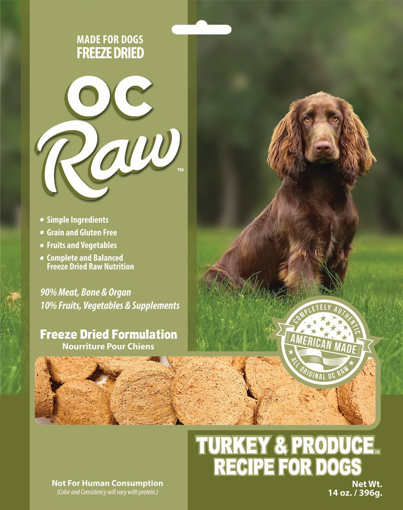 OC Raw, Freeze Dried Turkey & Produce Sliders