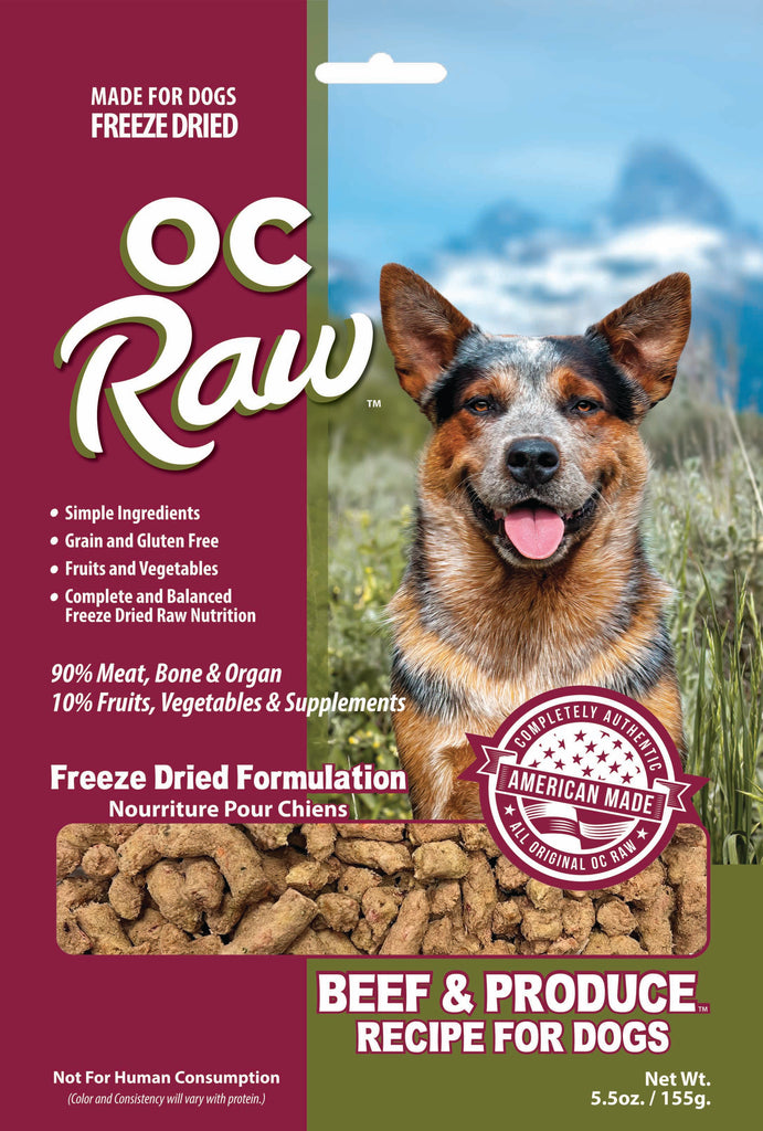 OC Raw, Freeze Dried Beef & Produce Meaty Rox