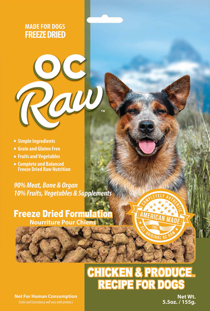 OC Raw, Freeze Dried Chicken & Produce Meaty Rox