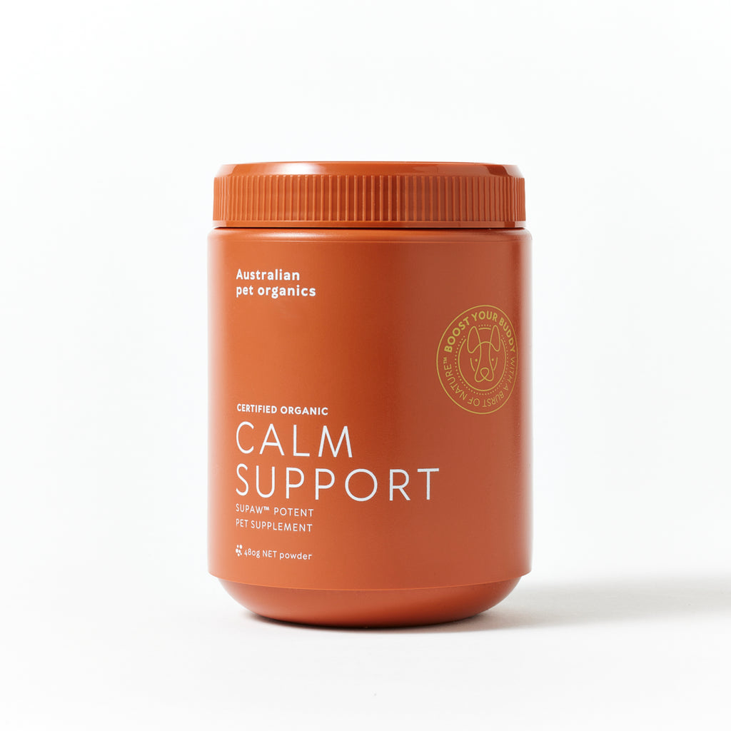 Australian Pet Organics | Calm Support Supplement | Reduce Anxiety in Dogs