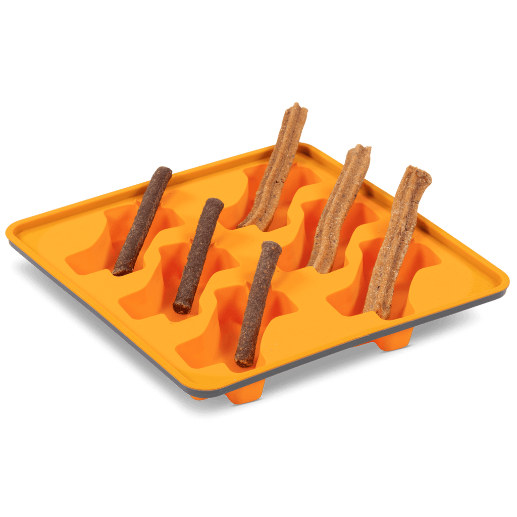 Messy Mutts Framed "Spill Resistant" Silicone Popsicle Mold, Orange