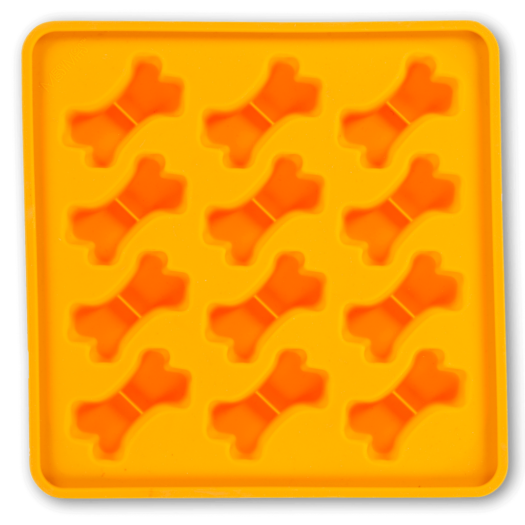 Messy Mutts Framed "Spill Resistant" Silicone Treat Mold, Orange