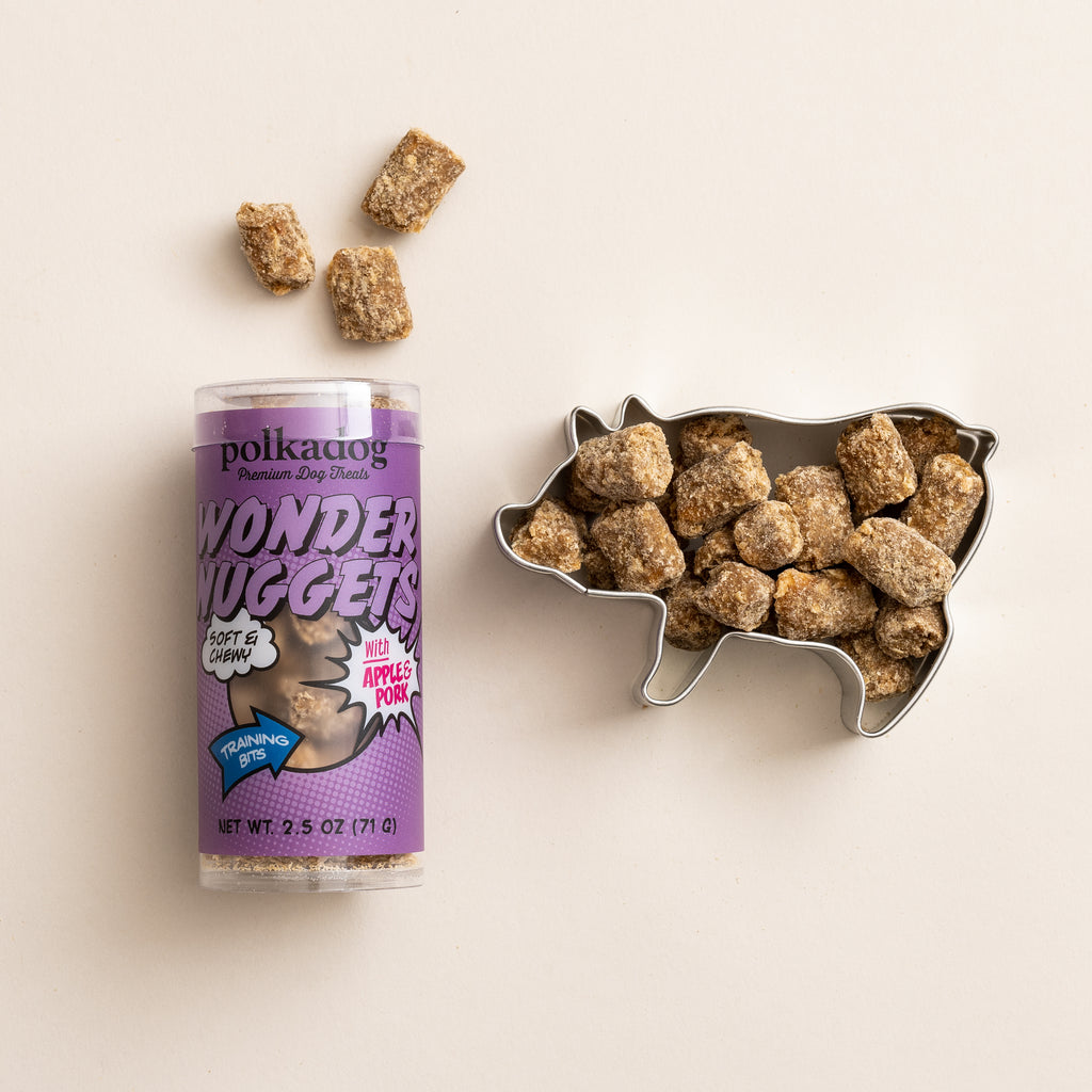 Polkadog Wonder Nuggets Soft & Chewy Training Treats, Pork & Apple