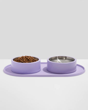 Wild One Meal Kit | Stainless Steel Non-Slip Bowl and Placemat for Cats & Dogs