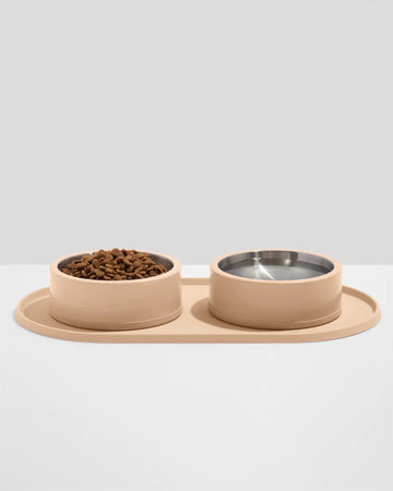 Wild One Meal Kit | Stainless Steel Non-Slip Bowl and Placemat for Cats & Dogs